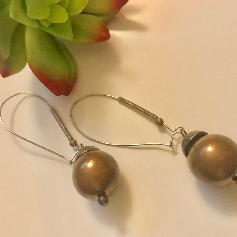 🌺VINTAGE GOLD BALL EARRINGS 🌺
